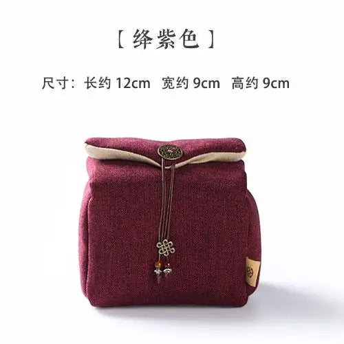 Portable Tea Storage Bag, A Pot of Two Cups Teapot, Travel Bags