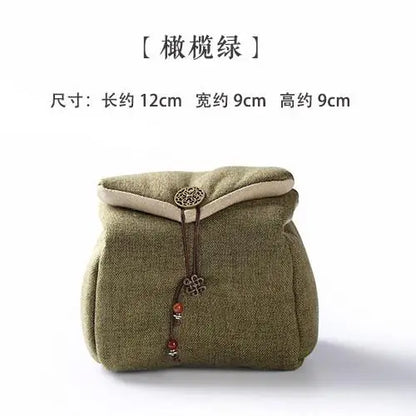 Portable Tea Storage Bag, A Pot of Two Cups Teapot, Travel Bags