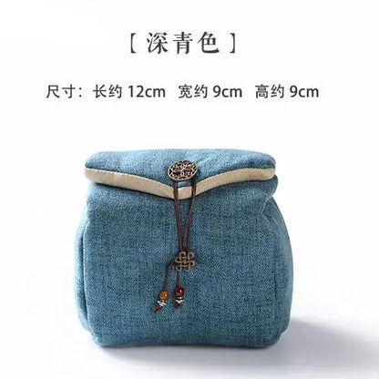 Portable Tea Storage Bag, A Pot of Two Cups Teapot, Travel Bags