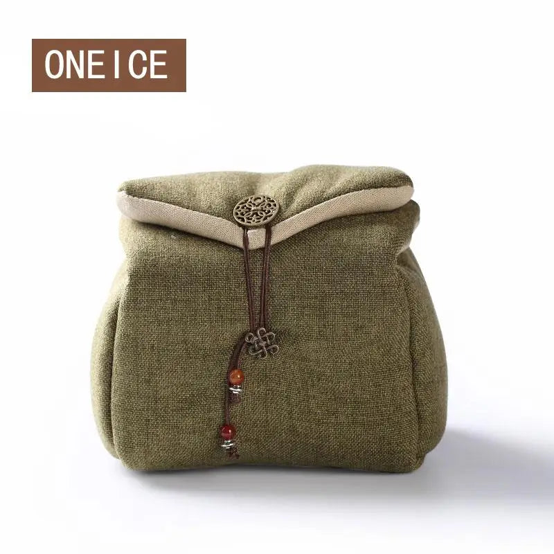 Portable Tea Storage Bag, A Pot of Two Cups Teapot, Travel Bags