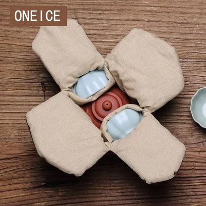 Portable Tea Storage Bag, A Pot of Two Cups Teapot, Travel Bags