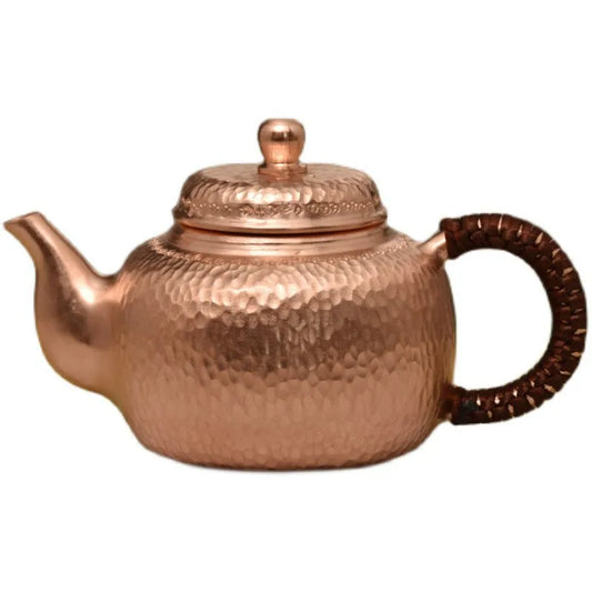 Portable Teapot Tea Set Handmade Small Teapot vintage Coffee Pots Metal Purple Copper Pots Warm Wine Jug Chinese Tea Tools Set