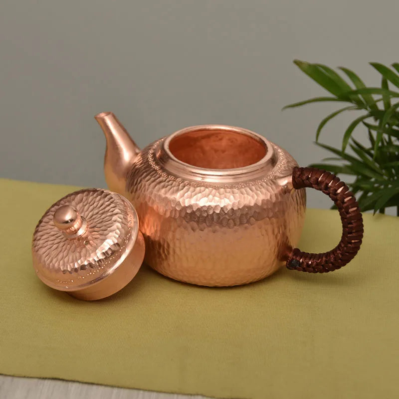 Portable Teapot Tea Set Handmade Small Teapot vintage Coffee Pots Metal Purple Copper Pots Warm Wine Jug Chinese Tea Tools Set