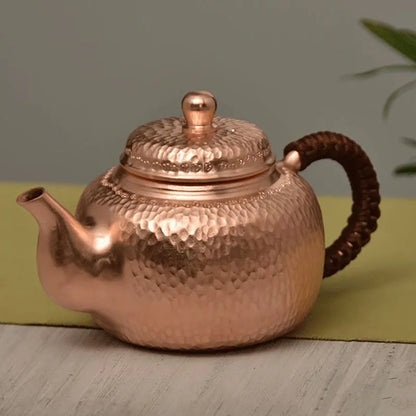 Portable Teapot Tea Set Handmade Small Teapot vintage Coffee Pots Metal Purple Copper Pots Warm Wine Jug Chinese Tea Tools Set