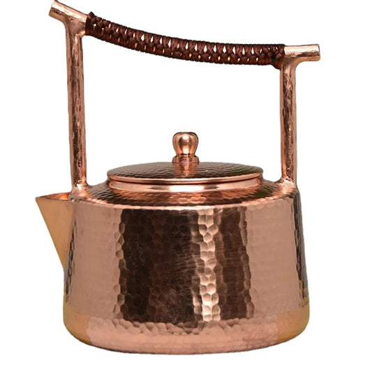 Portable Teapot Tea Set Japanese Purple Copper Pots Metal Warm Wine Jug Vintage Kettle Coffee Household Items Copper Cookware