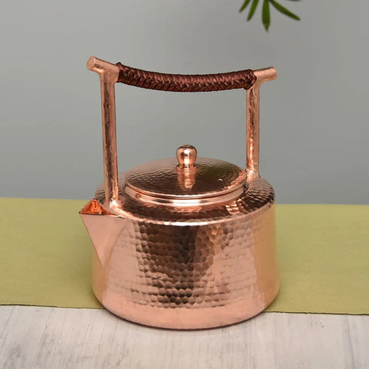 Portable Teapot Tea Set Japanese Purple Copper Pots Metal Warm Wine Jug Vintage Kettle Coffee Household Items Copper Cookware