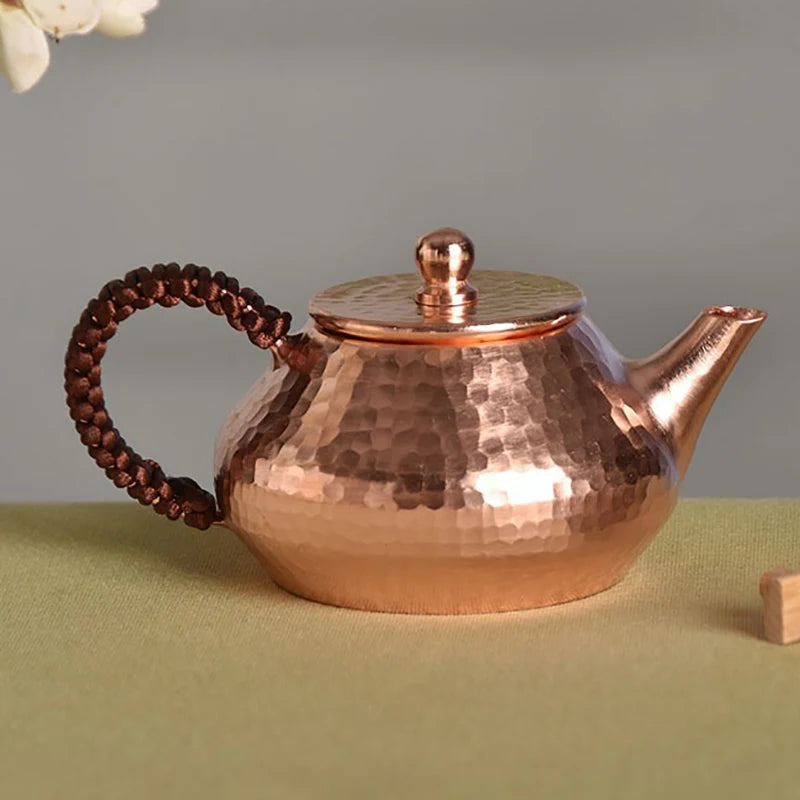 Portable Teapot Tea Set Japanese Small Kettle Copper Coffee Pots Tea Kettle Vintage Handmade Infuser Teapot Metal Teapots Gift