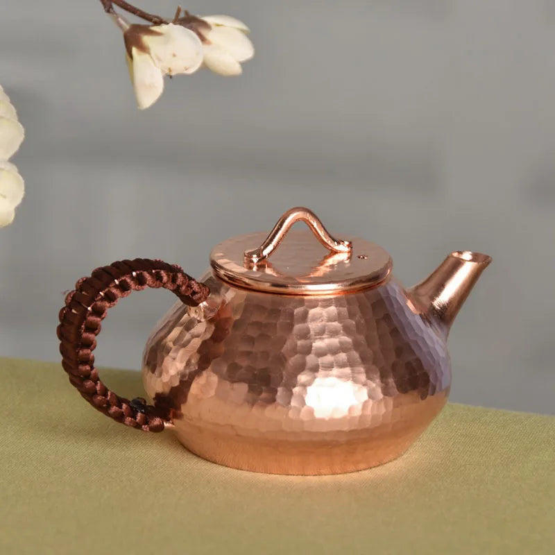 Portable Teapot Tea Set Japanese Small Kettle Copper Coffee Pots Tea Kettle Vintage Handmade Infuser Teapot Metal Teapots Gift
