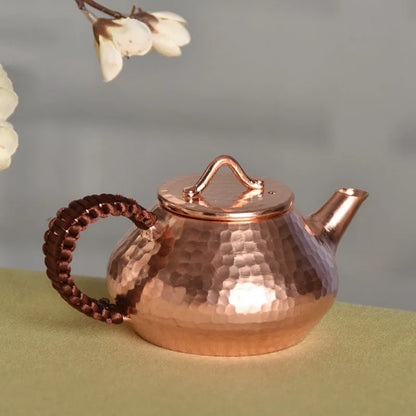 Portable Teapot Tea Set Japanese Small Kettle Copper Coffee Pots Tea Kettle Vintage Handmade Infuser Teapot Metal Teapots Gift