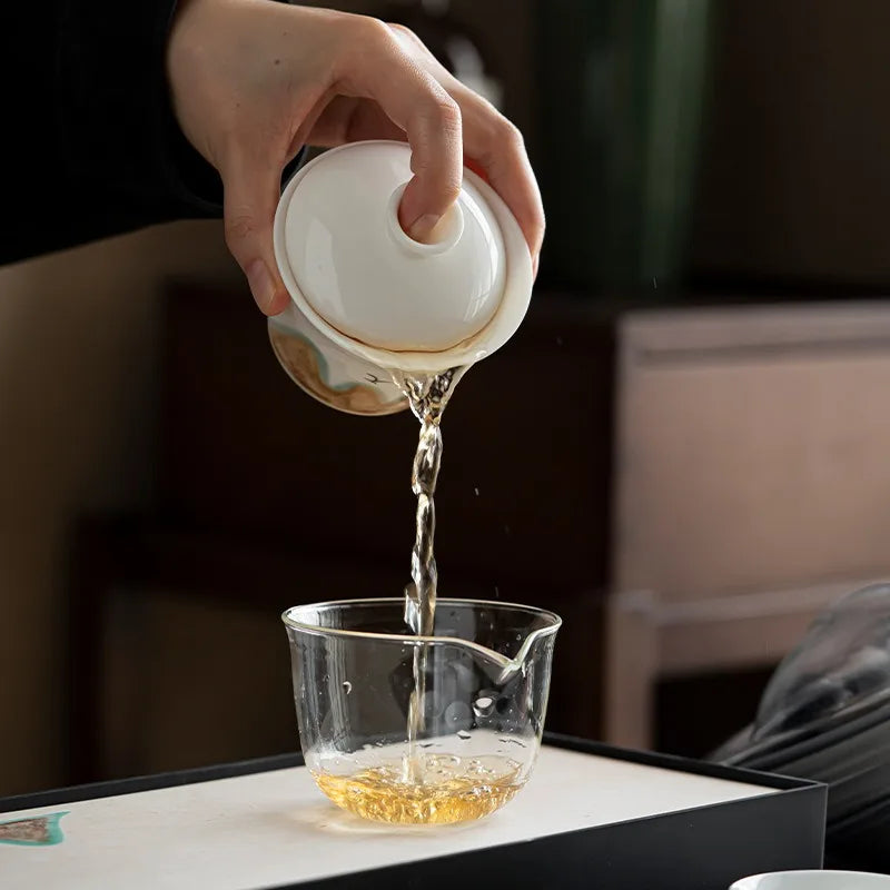 Portable Teapot with Case Large Ceramic tea Cups and Infuser Traditional Chinese Gongfu tea set for Office Travel Hotel Outdoor