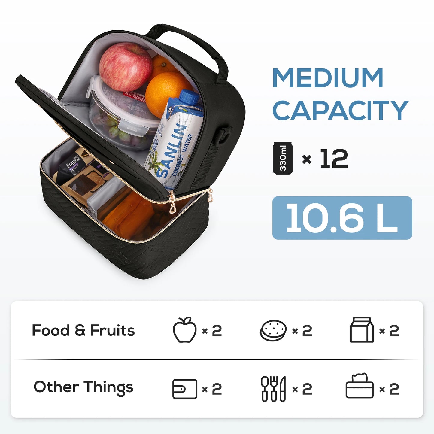 Portable Thermal Lunch Bag Food Box Durable Waterproof Office Cooler Lunch Box Ice Insulated Case Camping Oxford Dinner Bag