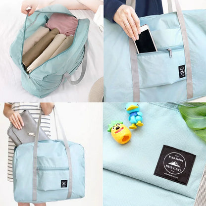 Portable Travel Bag Women Handbags Luggage Foldable Gadgets Organizer Large Capacity Holiday Traveler Accessories Storage Tote