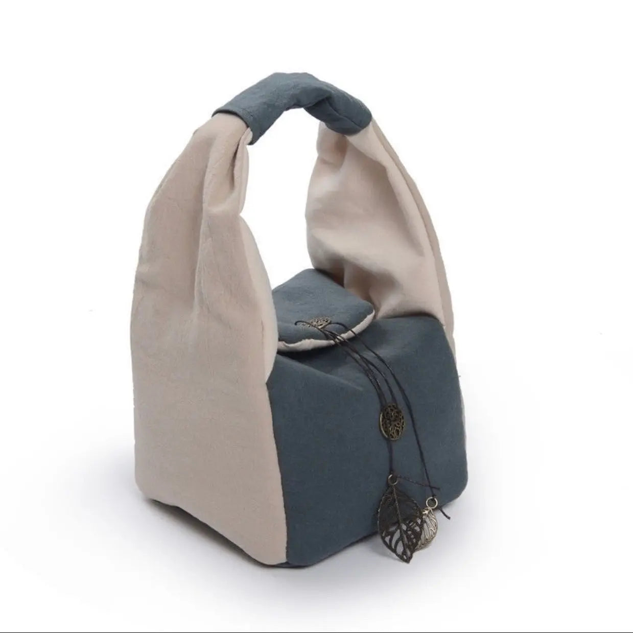 Portable Travel Tea Set Bag, Linen Storage, Teapot, Teacup, Drinkware Accessories, Cloth, Retro, 1 Pot, 4 Cups