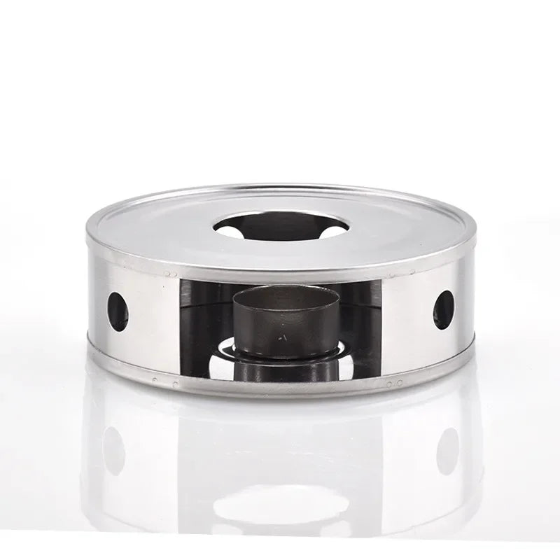 Portable Warmer Tea Holder Durable Stainless Steel Candle Warmer Tea Light Holder Trivets Coffee Warmer Heating Base Teapot Hold