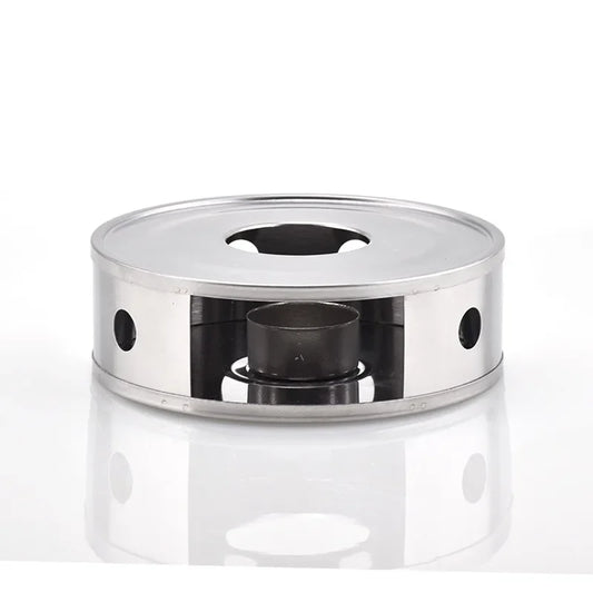 Portable Warmer Tea Holder Durable Stainless Steel Candle Warmer Tea Light Holder Trivets Coffee Warmer Heating Base Teapot Hold