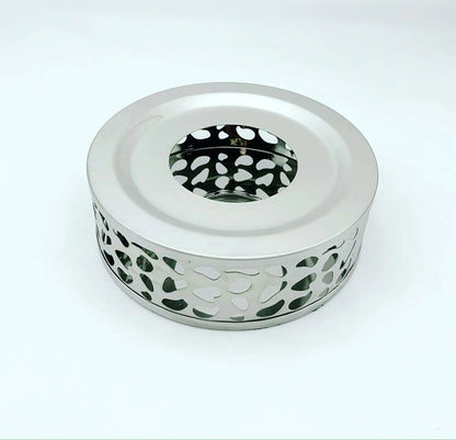 Portable Warmer Tea Holder Durable Stainless Steel Candle Warmer Tea Light Holder Trivets Coffee Warmer Heating Base Teapot Hold
