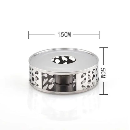 Portable Warmer Tea Holder Durable Stainless Steel Candle Warmer Tea Light Holder Trivets Coffee Warmer Heating Base Teapot Hold
