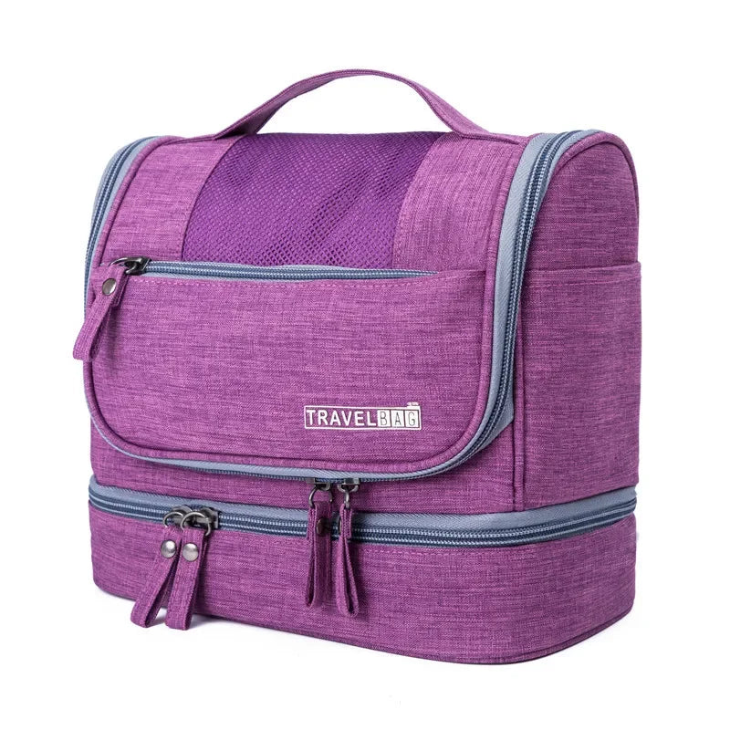 Portable Waterproof Oxford Women's Cosmetics Bags Travel Essentials Organizer Makeup Bag for Ladies Toiletry Storage Bag