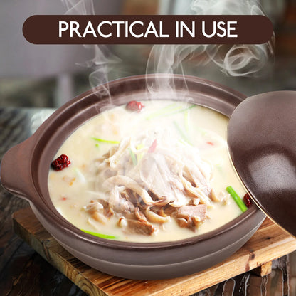 Pot Casserole Clay Cooking Stew Ceramic Souppan Hot Pottery Dish Pasta Lid Milkcookware Noodle Kitchen Stockpot Stove Coffee