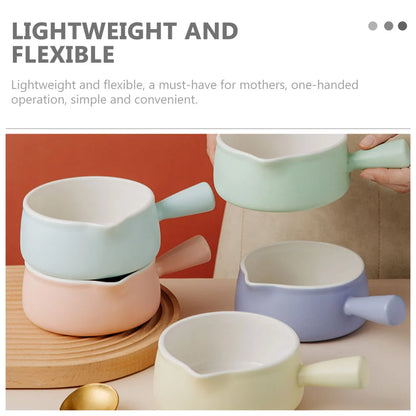 Pot Ceramicsoup Saucepan Pan Enamelbowl French Onion Bowls Butter Melting Warmer Stewsauce Handles Crock Coffee Mini Oven