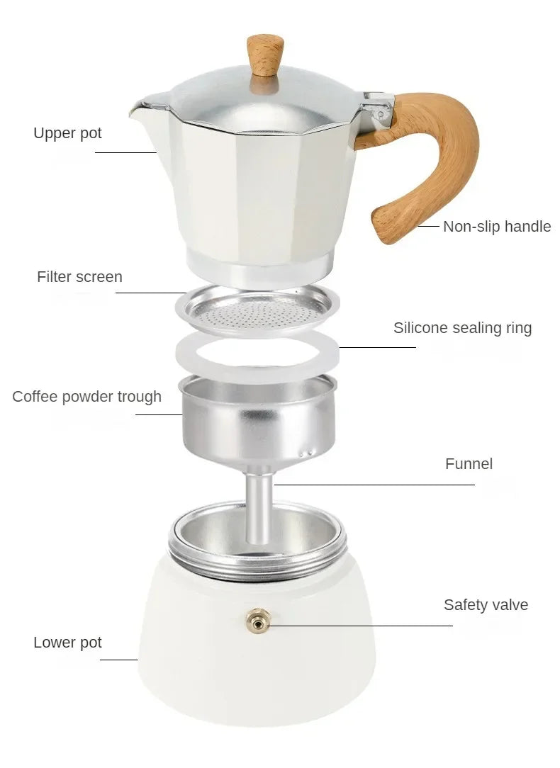 Pot Classic Octagon Design Italian Coffee Machine Coffee Maker for European Coffee Enthusiasts Coffee Machine Coffee Pot