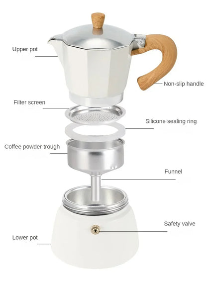 Pot Classic Octagon Design Italian Coffee Machine Coffee Maker for European Coffee Enthusiasts Coffee Machine Coffee Pot