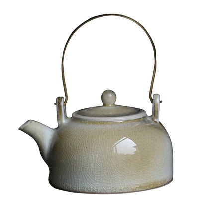 Pot of ceramic foam at the beginning of the jingdezhen kiln manually copper girder kung fu tea tea pot of household