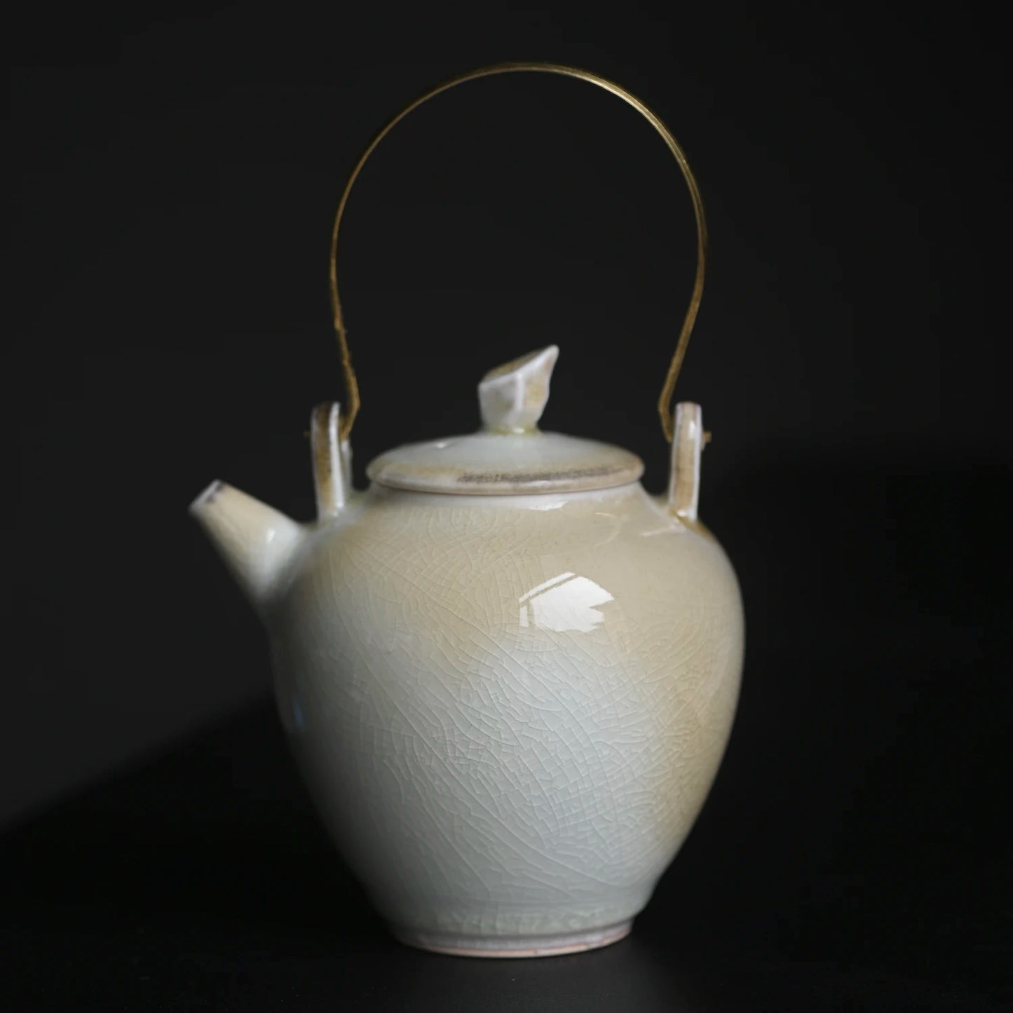 Pot of ceramic foam at the beginning of the jingdezhen kiln manually copper girder kung fu tea tea pot of household