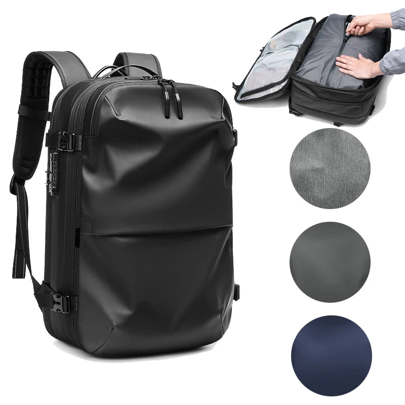 Practical Travel Bag Multifinonal Backpack Men's Waterproof Customs Code Lock Anti-theft Expand Business Airback Backpacks Large