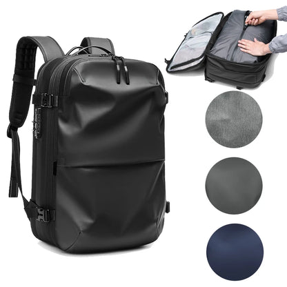Practical Travel Bag Multifinonal Backpack Men's Waterproof Customs Code Lock Anti-theft Expand Business Airback Backpacks Large
