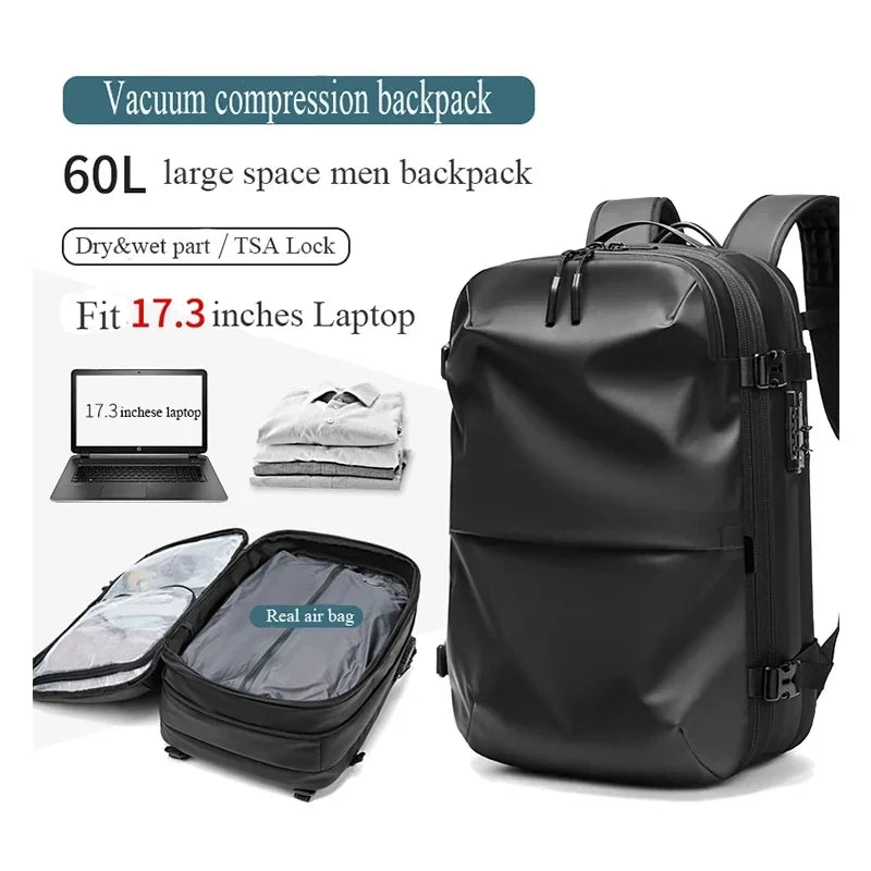 Practical Travel Bag Multifinonal Backpack Men's Waterproof Customs Code Lock Anti-theft Expand Business Airback Backpacks Large