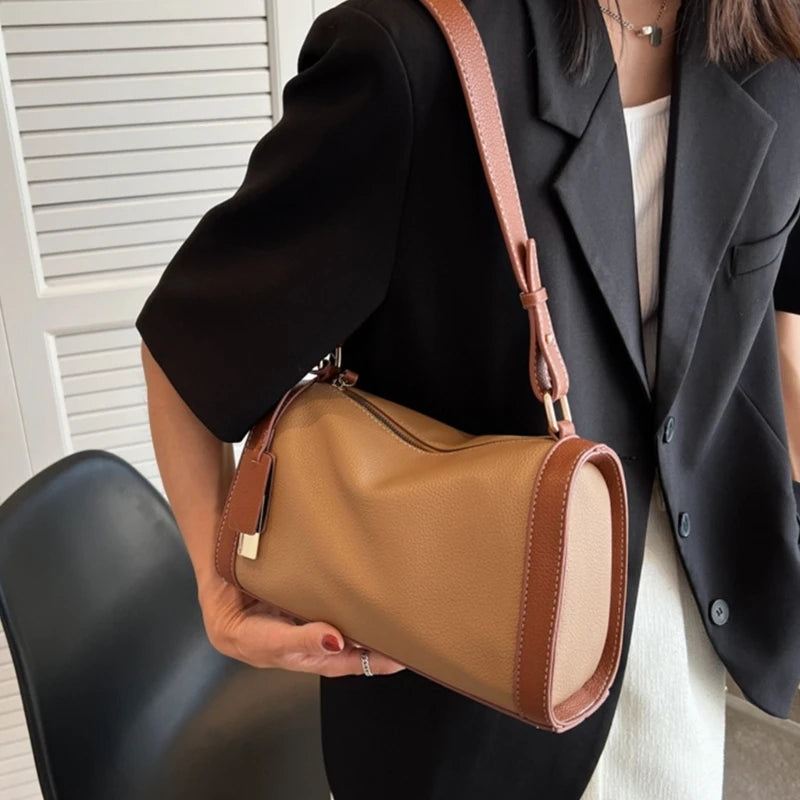 Practical and Fashionable Pillow Shoulder Bag for Women PU Handbag Crossbody Bag