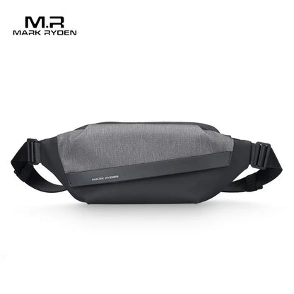 Premium Black Waterproof CrossBag Personality Fashion Men Magnetic Messenger Bag Lightweight Minimalist Sling Shoulder Bag