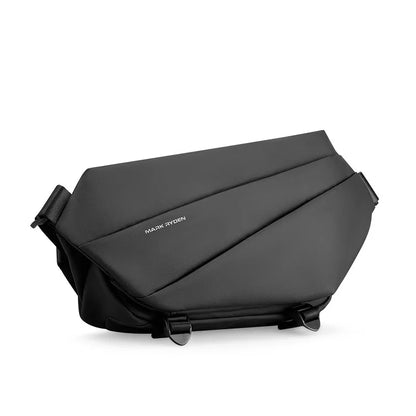 Premium Black Waterproof CrossBag Personality Fashion Men Magnetic Messenger Bag Lightweight Minimalist Sling Shoulder Bag