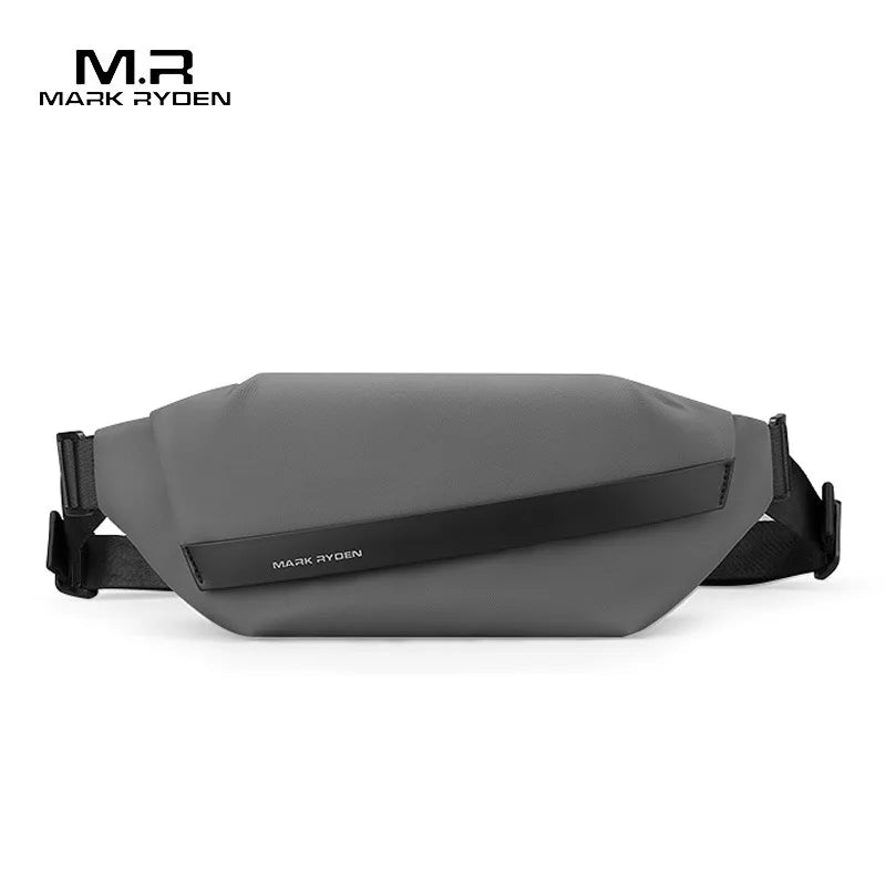 Premium Black Waterproof CrossBag Personality Fashion Men Magnetic Messenger Bag Lightweight Minimalist Sling Shoulder Bag
