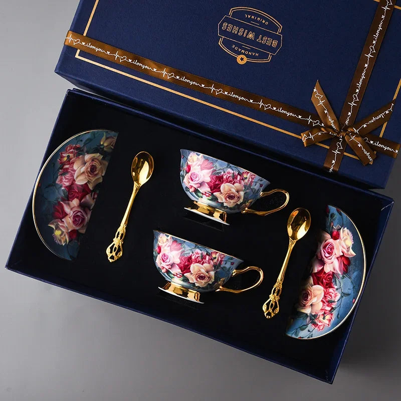 Premium Bone Porcelain Coffee Cup Set Exquisite English Afternoon Tea Ceramic Tea Cup Set Ceramic Mug