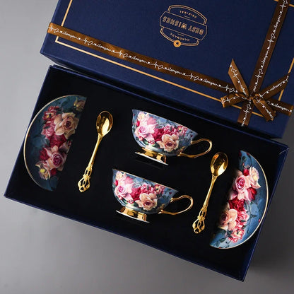 Premium Bone Porcelain Coffee Cup Set Exquisite English Afternoon Tea Ceramic Tea Cup Set Ceramic Mug