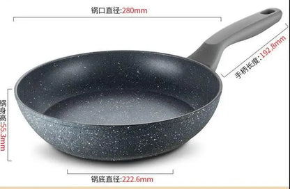 Premium Deep Frying Pan with Maifan Stone Non-Stick Coating for Gas Stove and Induction Cooker