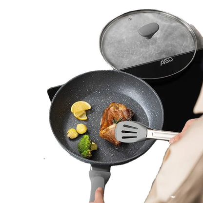 Premium Deep Frying Pan with Maifan Stone Non-Stick Coating for Gas Stove and Induction Cooker