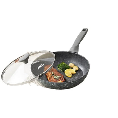 Premium Deep Frying Pan with Maifan Stone Non-Stick Coating for Gas Stove and Induction Cooker
