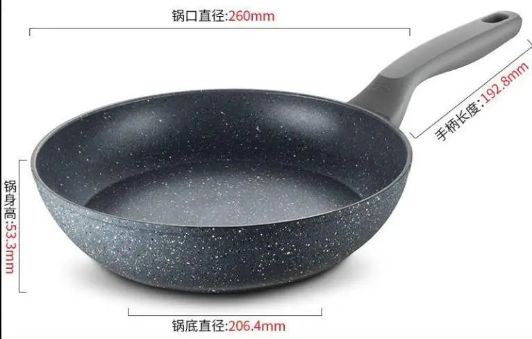 Premium Deep Frying Pan with Maifan Stone Non-Stick Coating for Gas Stove and Induction Cooker