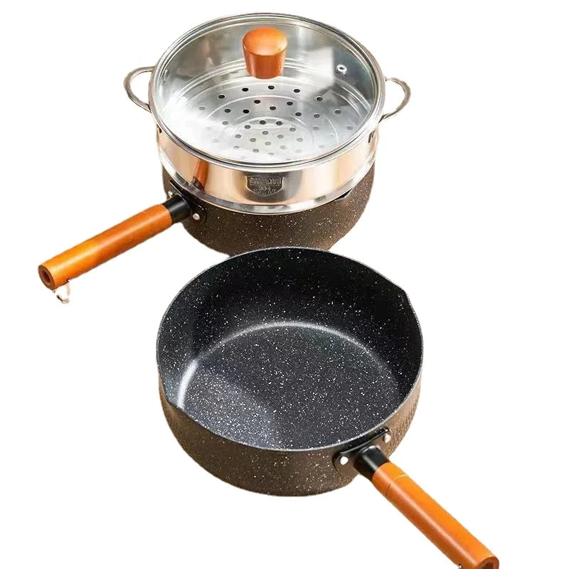 Premium Japanese Snow Pan for Cooking Noodles, Porridge, Milk and More