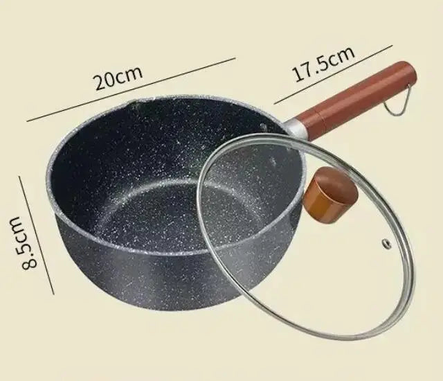 Premium Japanese Snow Pan for Cooking Noodles, Porridge, Milk and More