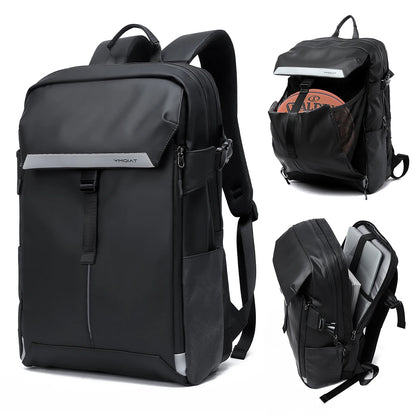 Premium Oxford Men's Backpack 15.6inch Laptop Multifunction Durable Unique Large Capacity Buckle Outdoor Travel Work Sports Bag
