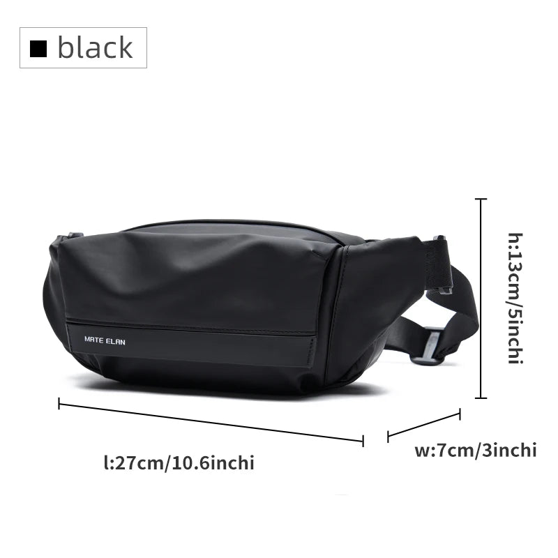 Premium Waterproof Men's Crossbody Bag Zipper Antitheft Bag 7.9inch iPad Multifunction Fashion Outdoor 2024 Sling Bags For Youth