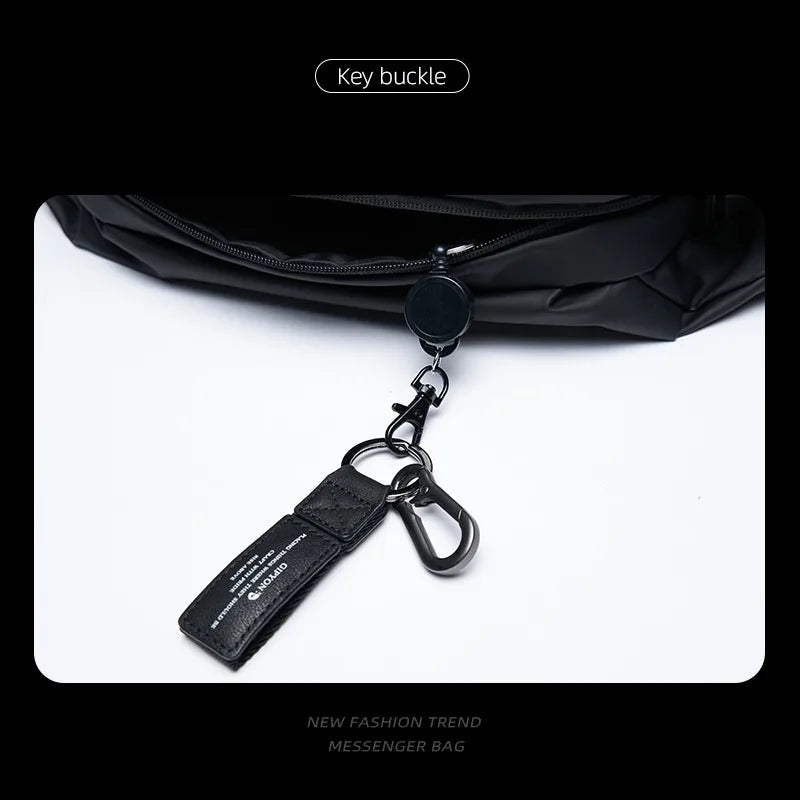 Premium Waterproof Men's Crossbody Bag Zipper Antitheft Bag 7.9inch iPad Multifunction Fashion Outdoor 2024 Sling Bags For Youth