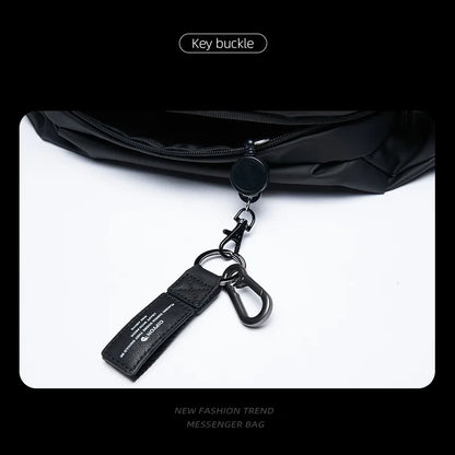 Premium Waterproof Men's Crossbody Bag Zipper Antitheft Bag 7.9inch iPad Multifunction Fashion Outdoor 2024 Sling Bags For Youth