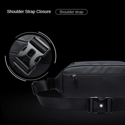 Premium Waterproof Men's Crossbody Bag Zipper Antitheft Bag 7.9inch iPad Multifunction Fashion Outdoor 2024 Sling Bags For Youth