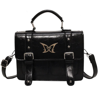 Preppy Japan Style Girls Lolita Briefcases ShoulderBags Students Metal Butterfly School Shoulder Bags HandBags