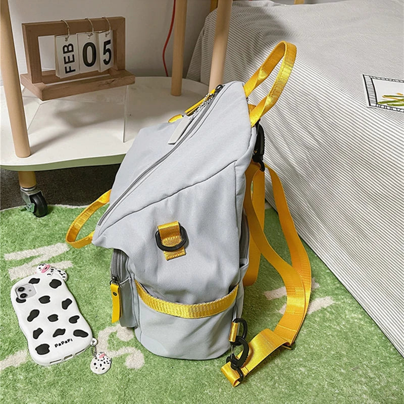 Preppy Style Women Girl Sweet Backpacks MessengerBags Multi Pockets Multipurpose Cute Badges Students School Bags Cartable